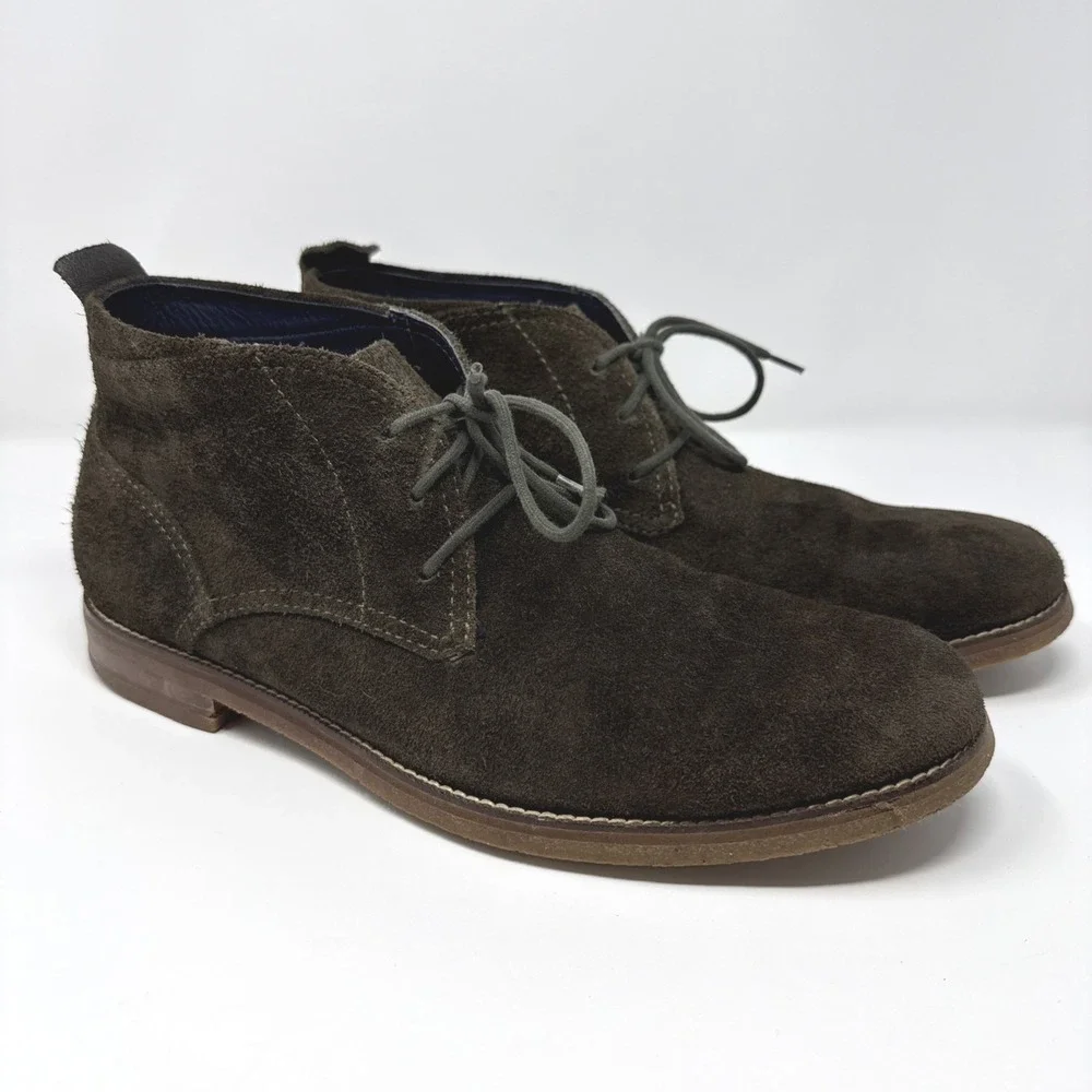 Cole Haan Suede Ankle Boots Mens Size 11.5M Brown Chukka Boots C10888 Casual